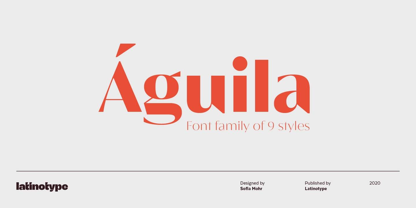 2020年值得推荐好看的英文字体分享下载 Aguila家族衬线欧美时尚杂志logo英文字体下载-topimage
