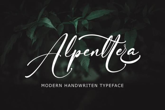 Alpenttera-花体手写-飘逸婚礼时尚连笔-英文字体下载