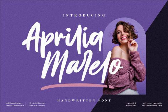 Aprilia Marelo-草书时尚标题-英文手写体-英文字体下载