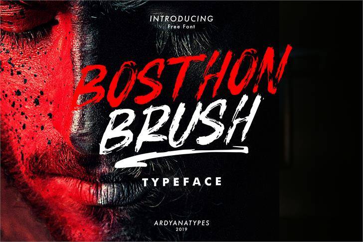 BOSTHONBRUSH笔刷书法英文字体下载