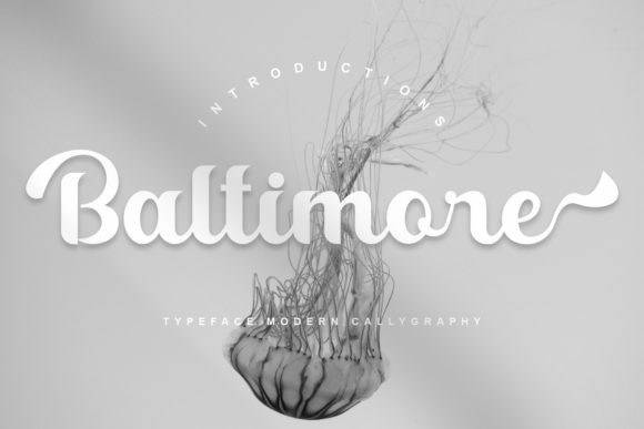 Baltimore-艺术海报-手写连笔-英文字体下载
