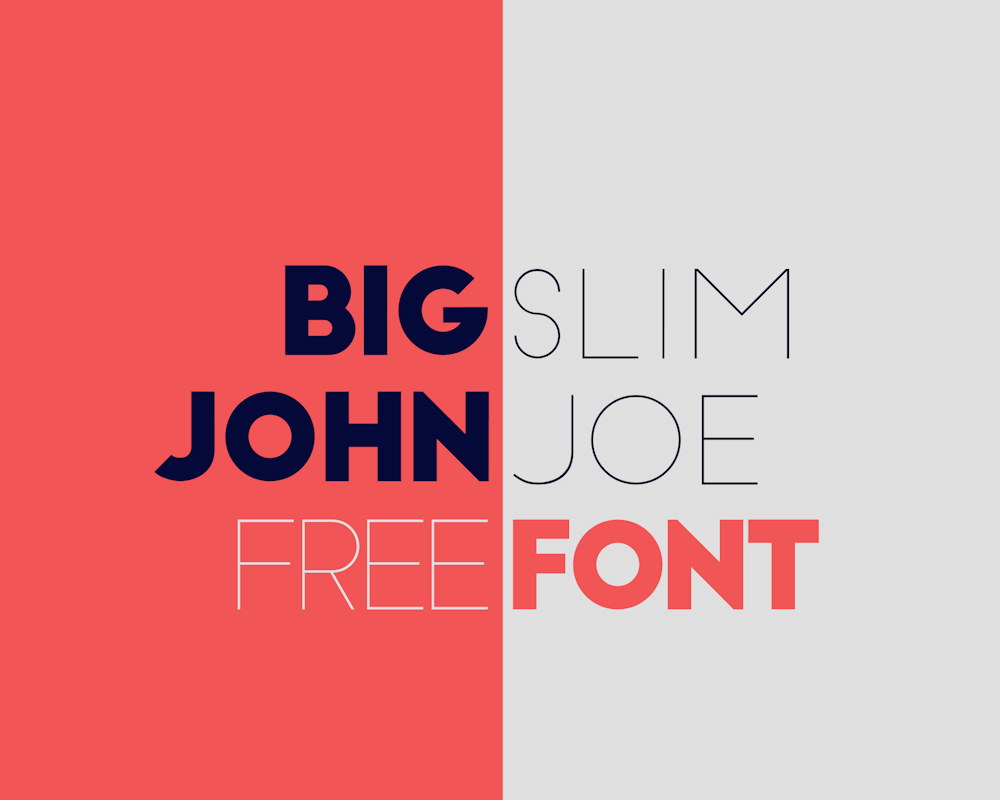 BIG JOHN现代无衬线免费英文字体下载