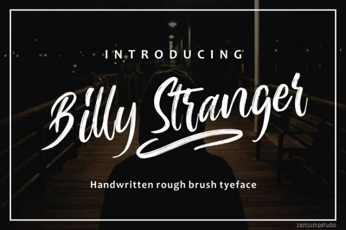 Billy Stranger-笔触毛笔-涂鸦手写手绘-英文字体下载