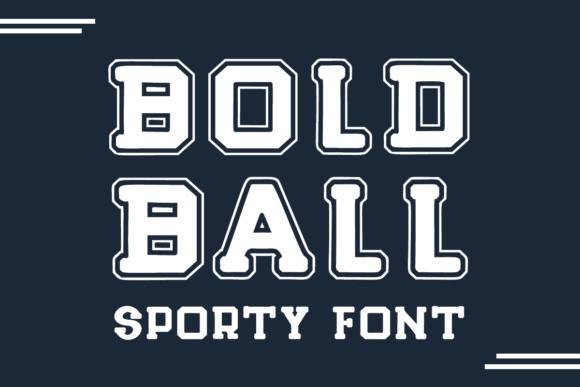 BoldBALL-球服字母-衬线字体-英文字体下载