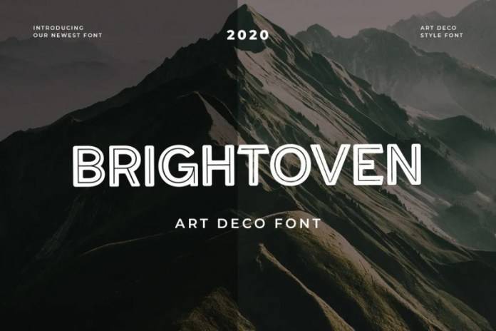 Brightoven-描边线条-现代无衬线-英文字体下载