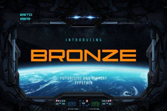 Bronze现代无衬线简洁设计科技英文字体下载
