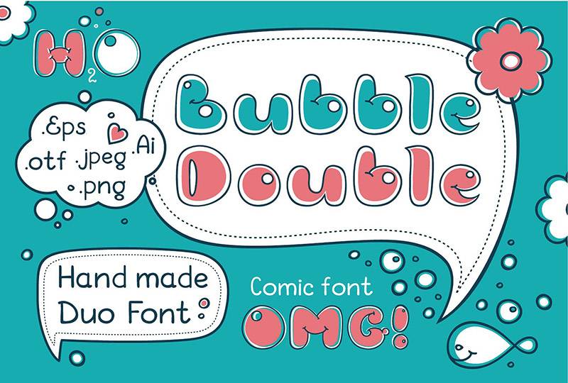 Bubble Double手写卡通英文字体下载