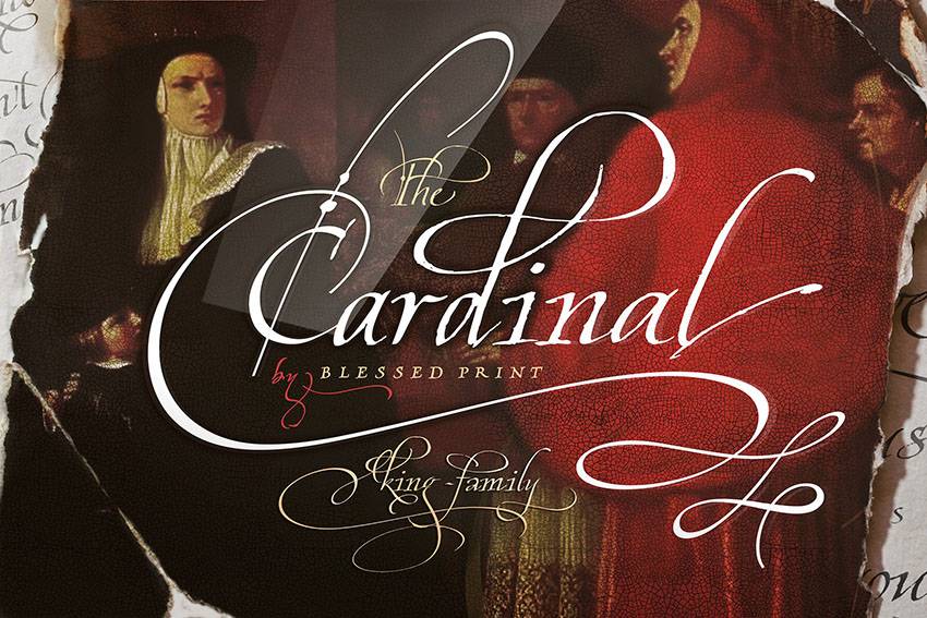 Cardinal-复古连笔圆体-花体英文-字体下载