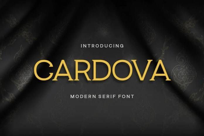 CARDOVA衬线设计奢华高端大气logo英文字体下载