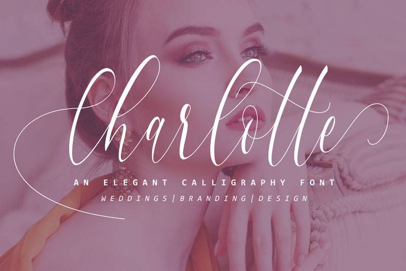 CharlotteCalligraphySlantRUS花体连笔手写婚礼好看的英文字体下载