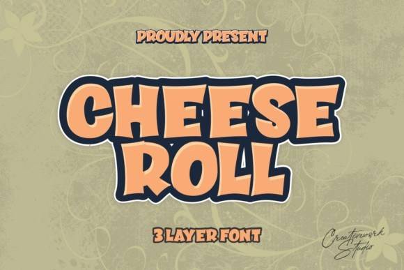Cheese Roll卡通趣味好玩手写英文字体下载