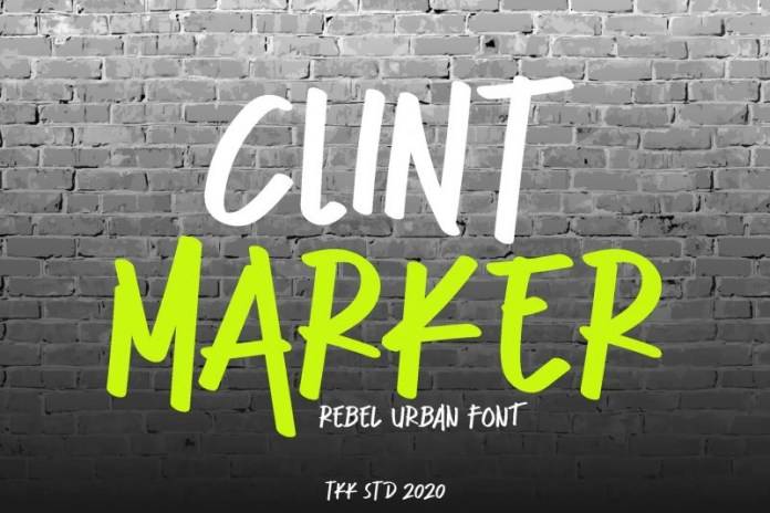 Clint Marker涂鸦墙绘手写英文字体下载