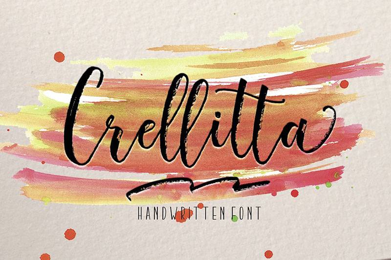 Crellitta手写连笔笔触英文字体下载