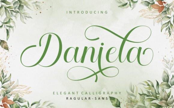 Daniela -奢华花体连笔婚礼-意大利圆体-英文字体下载