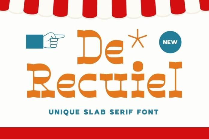 De Recuiel-个性独特-衬线设计-英文字体下载
