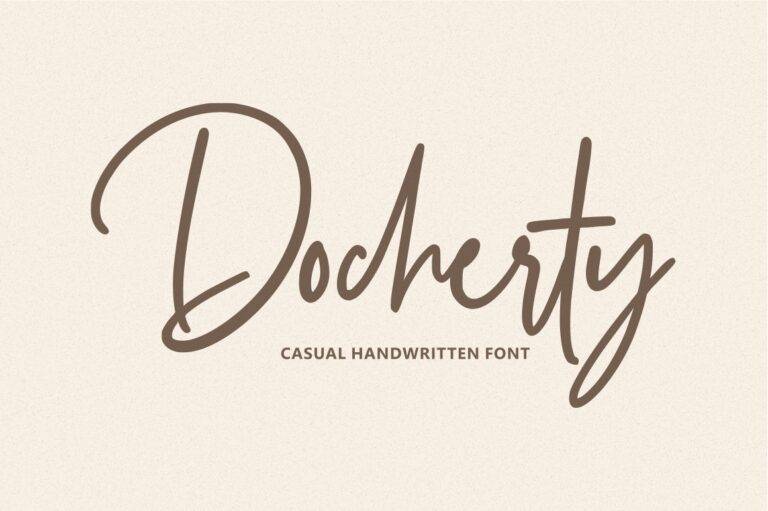 Docherty-手写连笔签名体-英文字体下载