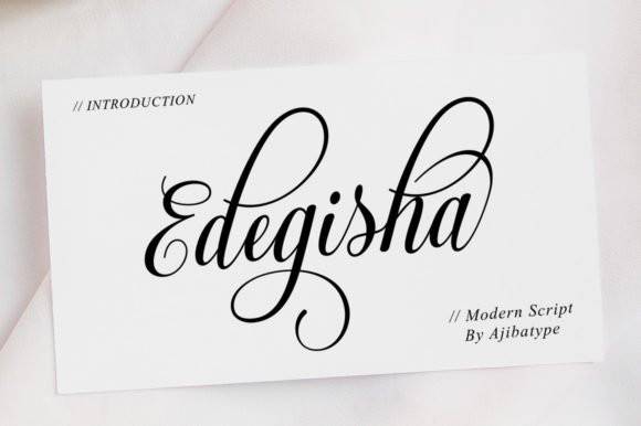 Edegisha-现代唯美-飘逸花体连笔-英文字体下载