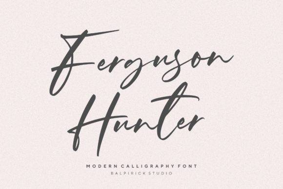 Ferguson Hunter-现代书法连笔-英文手写体-英文字体下载