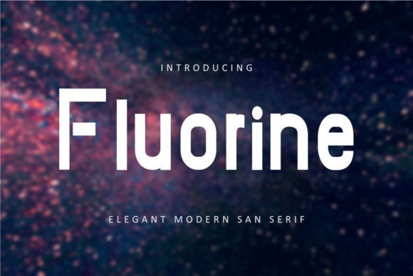 Fluorine现代无衬线轻奢风英文字体免费下载