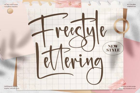 Freestyle Lettering-自然手写-连笔时尚签名-英文字体下载