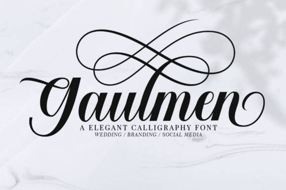 Gaulmen手写花体连笔婚礼英文字体下载