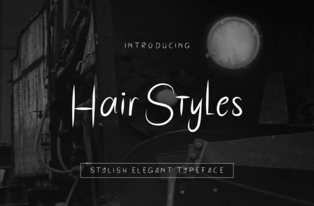 HairStyles手写漫画手绘英文字体下载