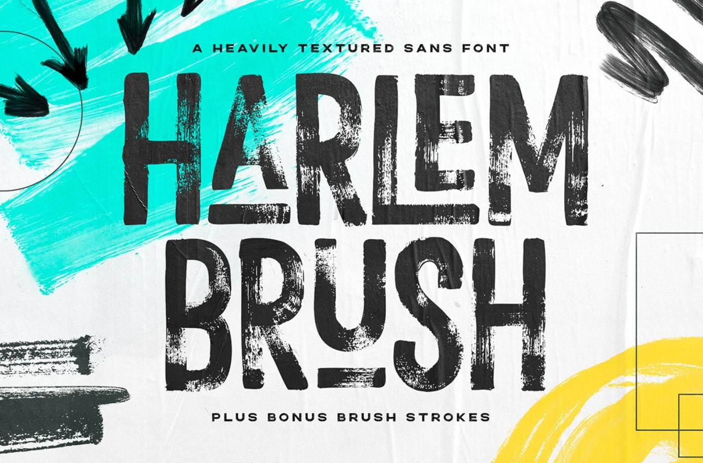 Harlem Brush毛笔笔刷笔触手写英文字体