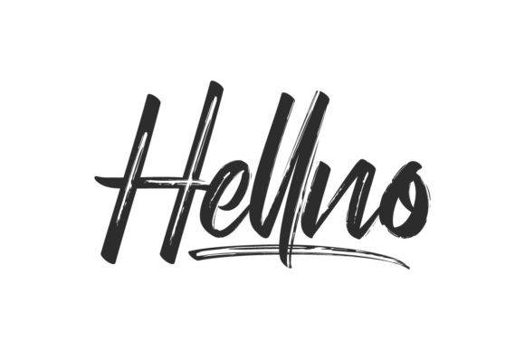 Hellno-笔触纹理-干画笔毛笔书法-英文字体下载