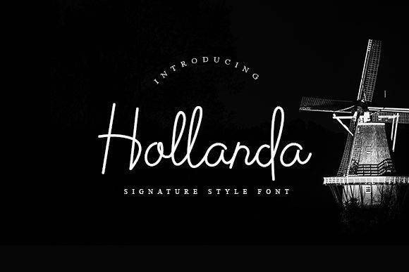 Hollanda-钢笔连笔字-英文手写体-英文字体下载