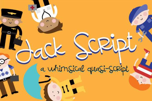 Jack Script 手写连笔卡通英文字体下载