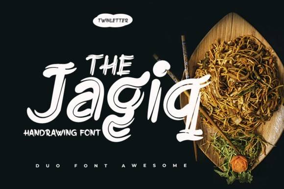 Jagiq个性书法笔刷手写英文字体下载