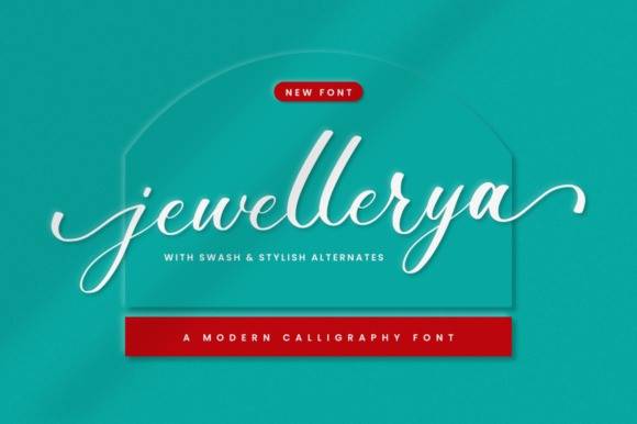 Jewellerya-艺术连体飘逸手写-英文字体下载
