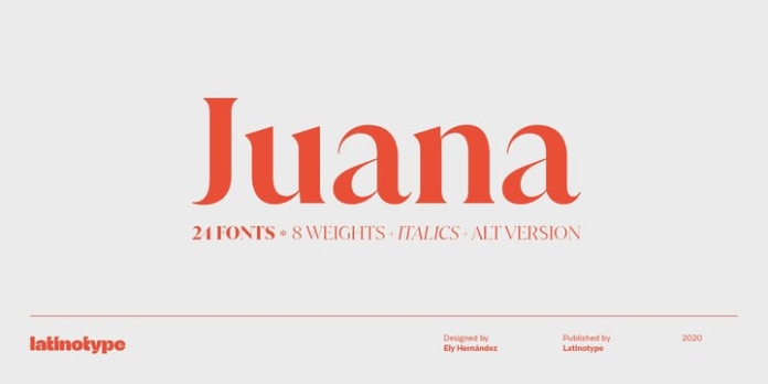 Juana Alt 衬线现代风格杂志标题logo英文字体下载