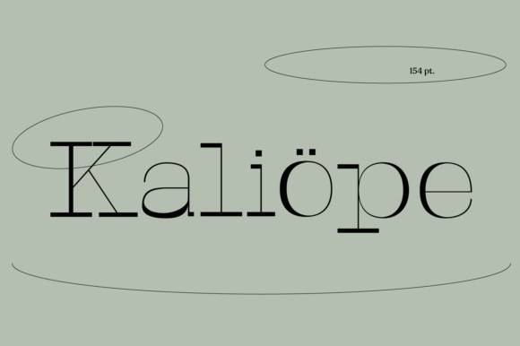 2020年值得推荐好看的英文字体分享下载 Kaliope衬线简约大方好看的logo设计英文字体下载-topimage