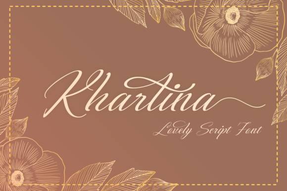 Khartina精致手写卡片logo英文字体下载