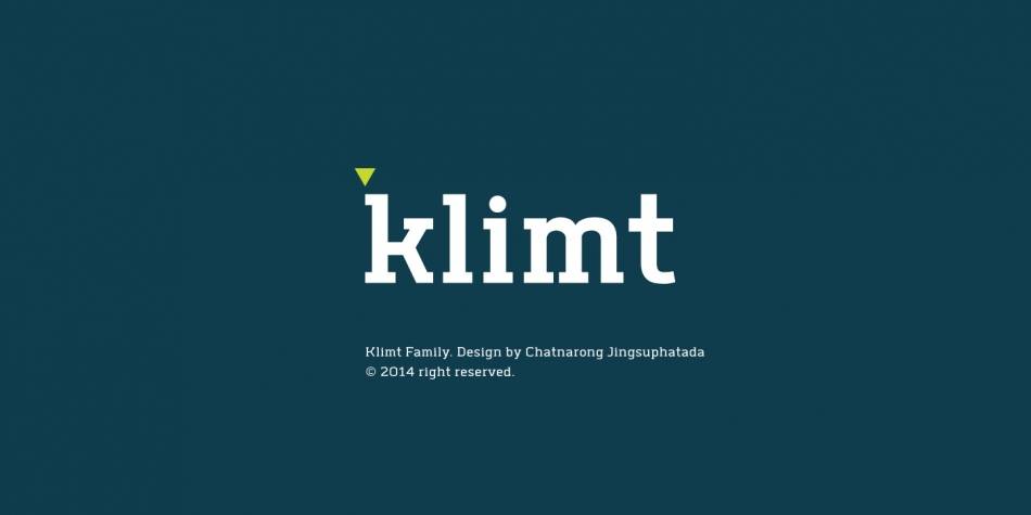 Klimt等宽衬线经典设计logo英文字体下载