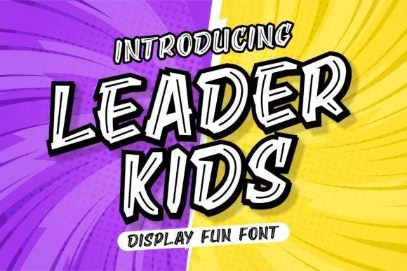 Leader Kids手写手绘动漫涂鸦海报英文字体下载
