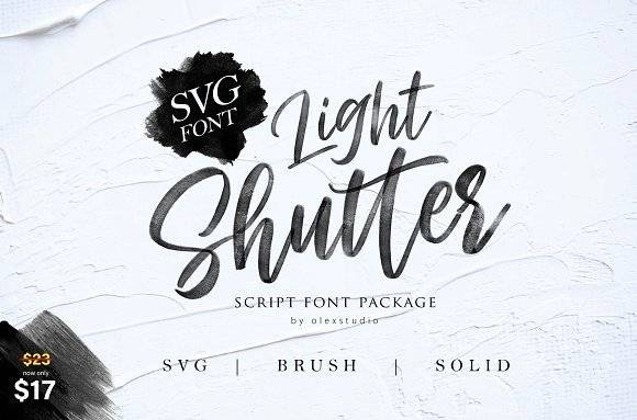 Light Shutter-水墨毛笔字-书法笔触-英文字体下载