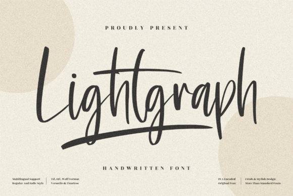 Lightgraph-手写手绘-涂鸦连笔字体-英文字体下载