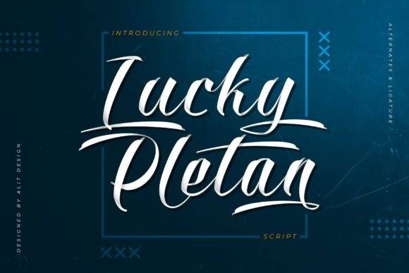 Luckypletan-手写简洁-手账logo艺术-英文字体下载