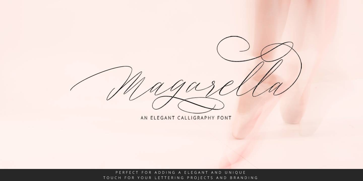 Magarella手写连笔时尚随意签名英文字体下载