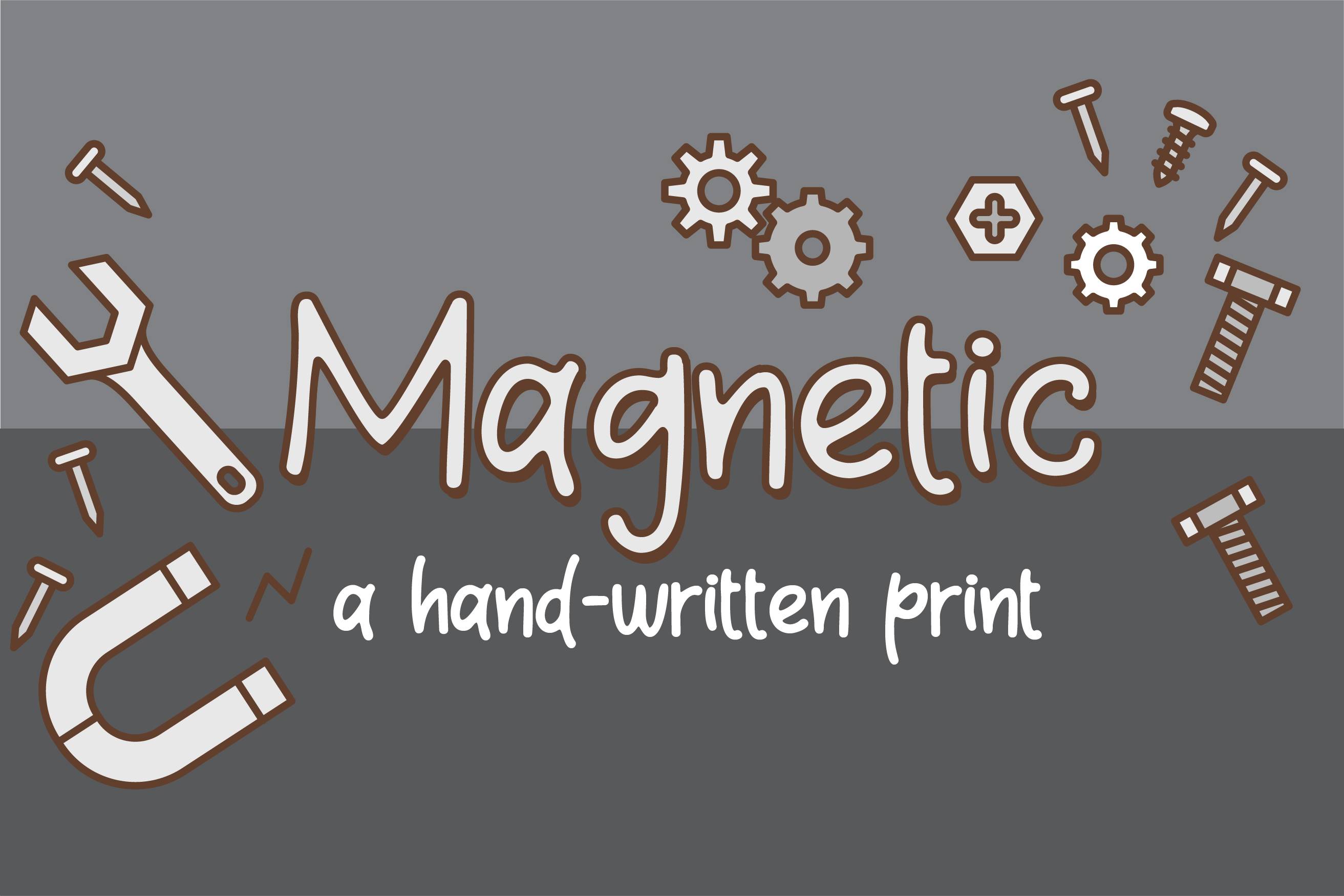 Magnetic手写手绘卡通英文字体下载