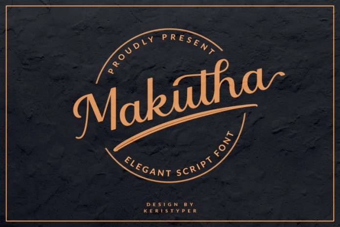Makutha-徽标花体-手写连笔logo-英文字体下载