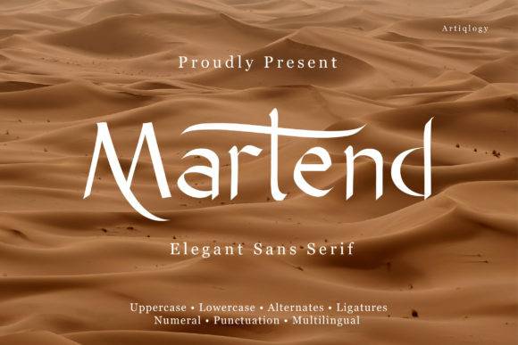 Martend-奢华现代无衬线-logo设计-英文字体下载