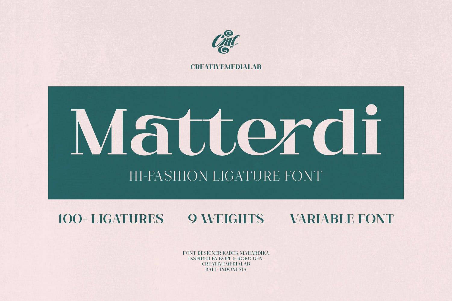 2020年值得推荐好看的英文字体分享下载 Matterdi衬线设计服装时尚logo英文字体下载-topimage