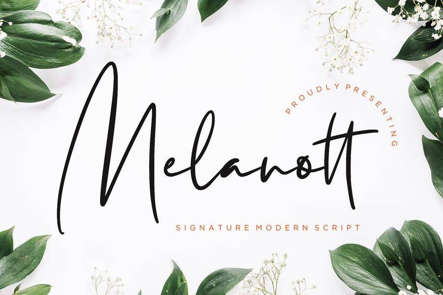 Melanott手写手绘签名艺术连笔英文字体下载