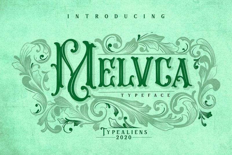 Melvca哥特个性创意纹身英文字体下载