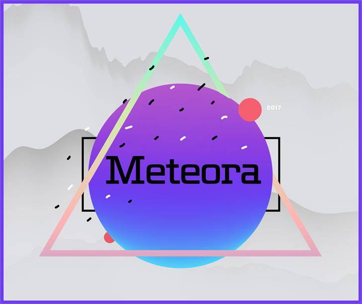 Meteora简约现代创意logo英文字体下载