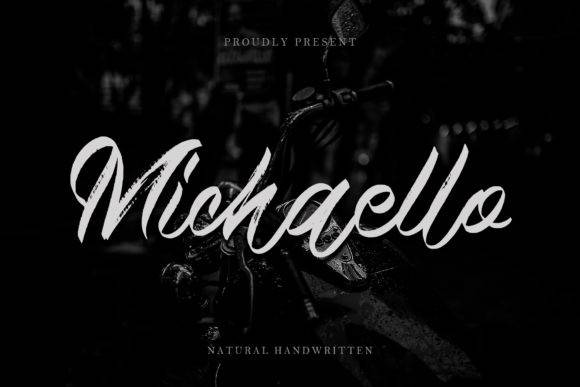 Michaello手写连笔摄影海报笔刷英文字体下载