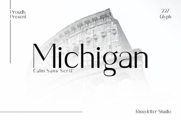Michigan-高端大气-现代无衬线logo-英文字体下载